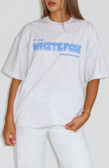 Give It A Try Oversized Tee Grey Marle