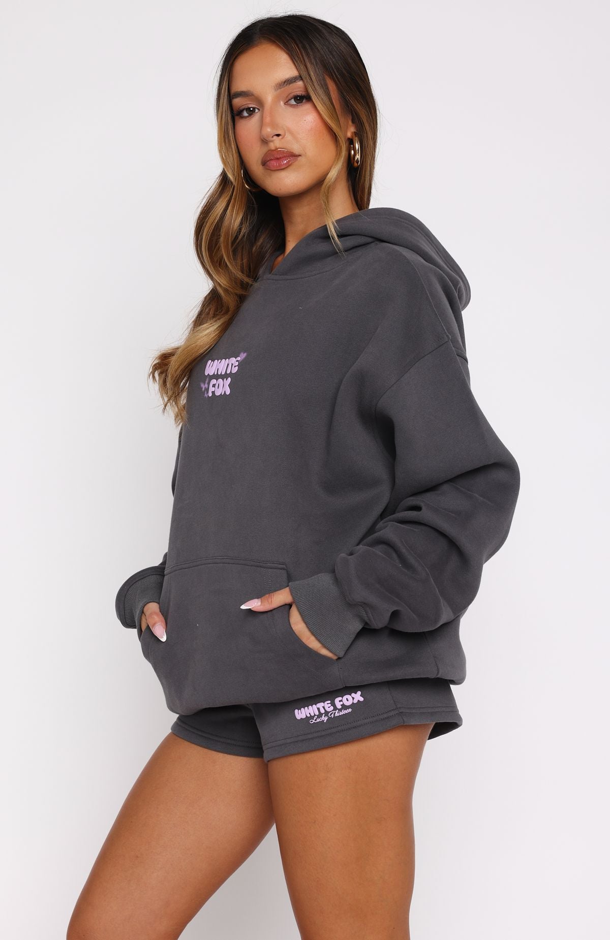 Lucky Thirteen Stephanie Oversized Hoodie Volcanic