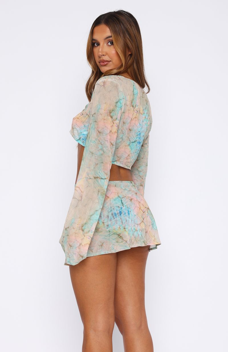 Aura Wave Mini Skirt Seaside Mottle