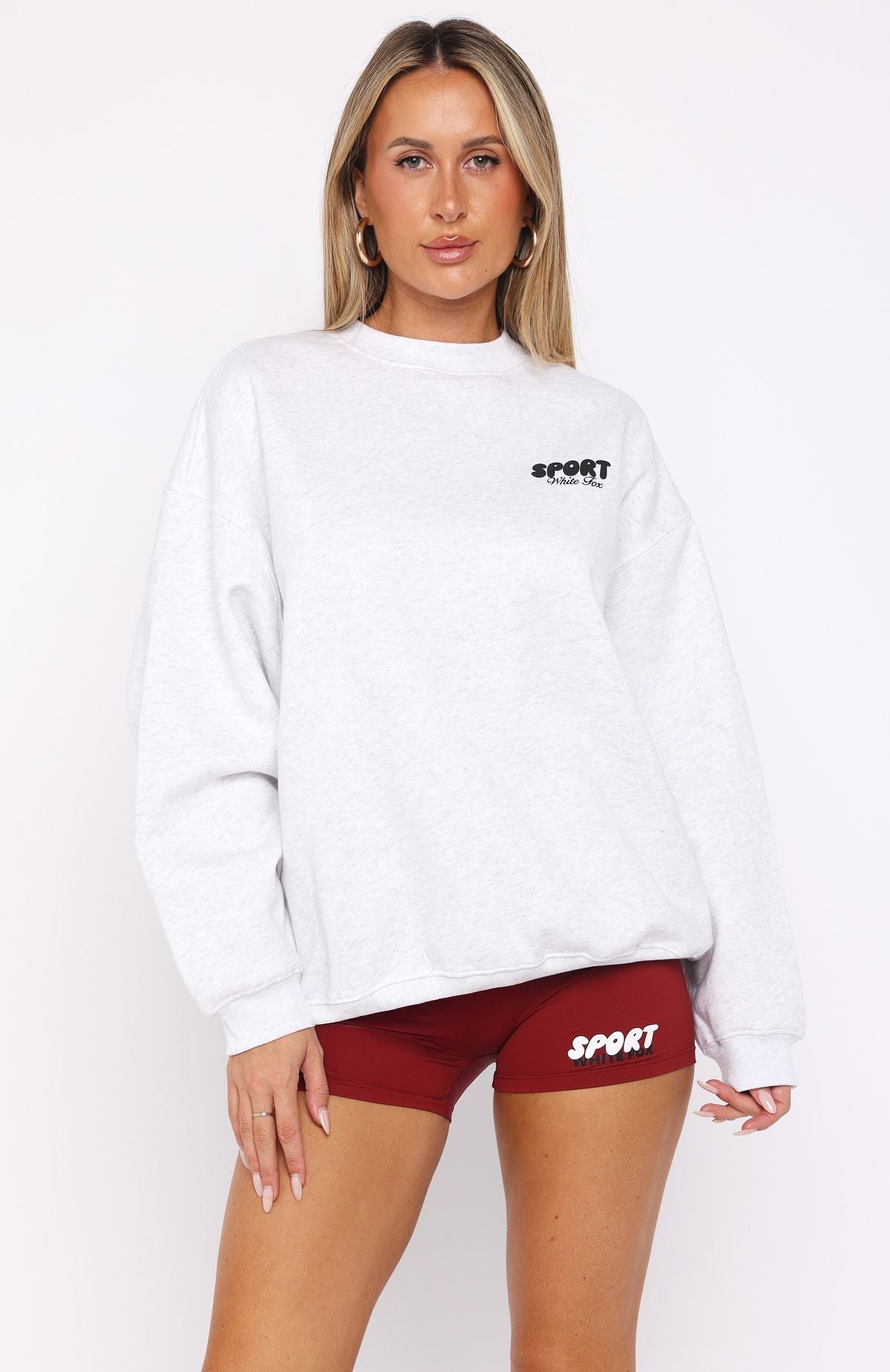 Club 14 Peyton Oversized Sweater Grey Marle