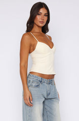 Have A Nice Day Top Off White