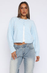 Warm Whispers Knit Cardigan Baby Blue