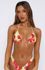 Golden Hour Bikini Top Tropical Bloom