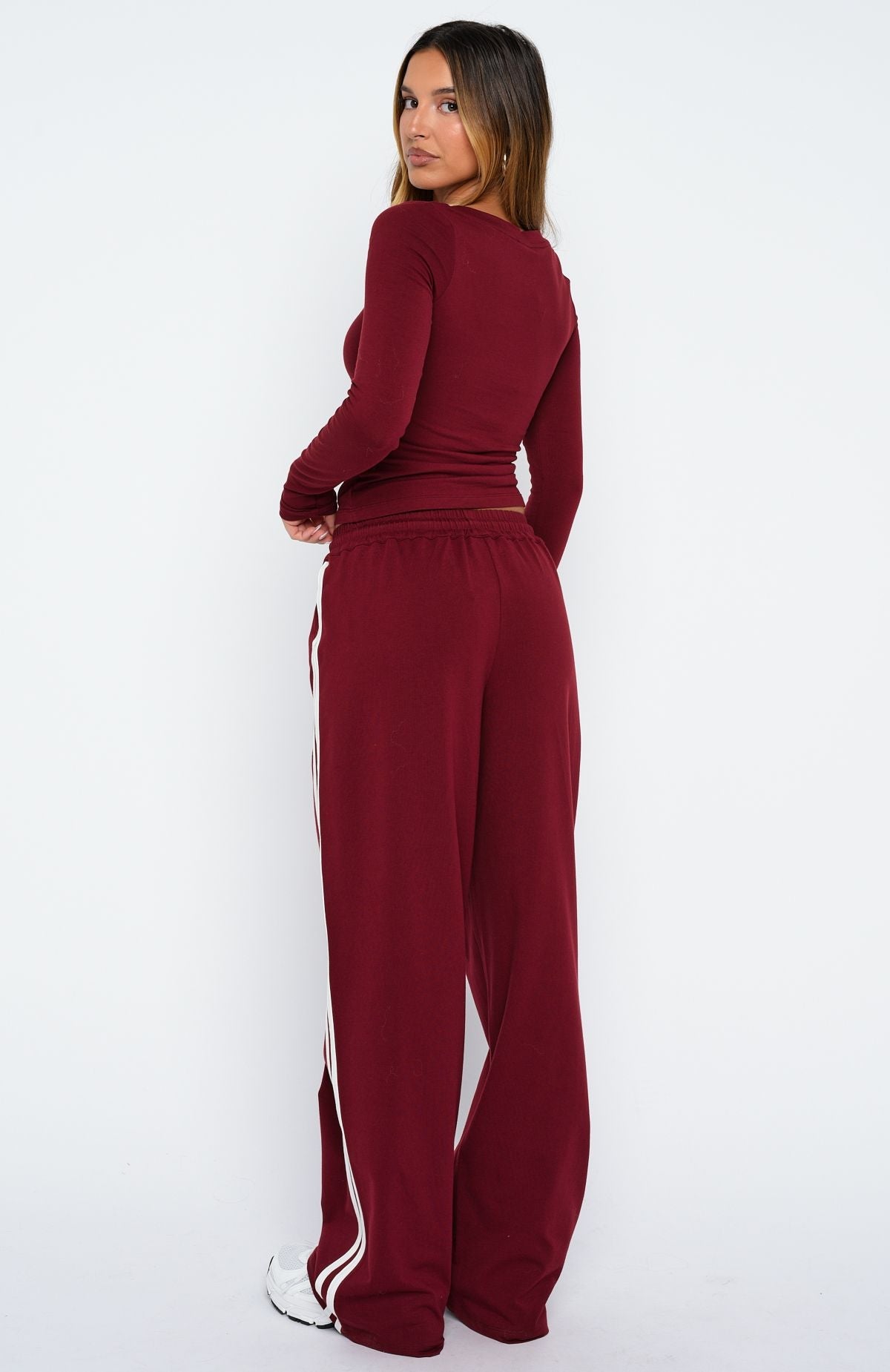 Found You Out Track Pants Burgundy