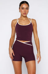 Defence Bike Shorts Plum/Cream