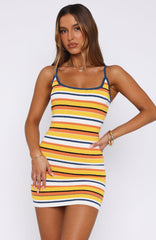 Shooting Sparks Knit Mini Dress Nautical Stripe