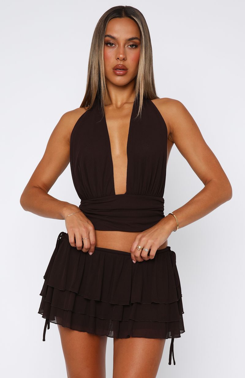 Dolce Dreams Halter Top Chocolate