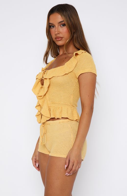 Cool It Crochet Short Sleeve Top Mango