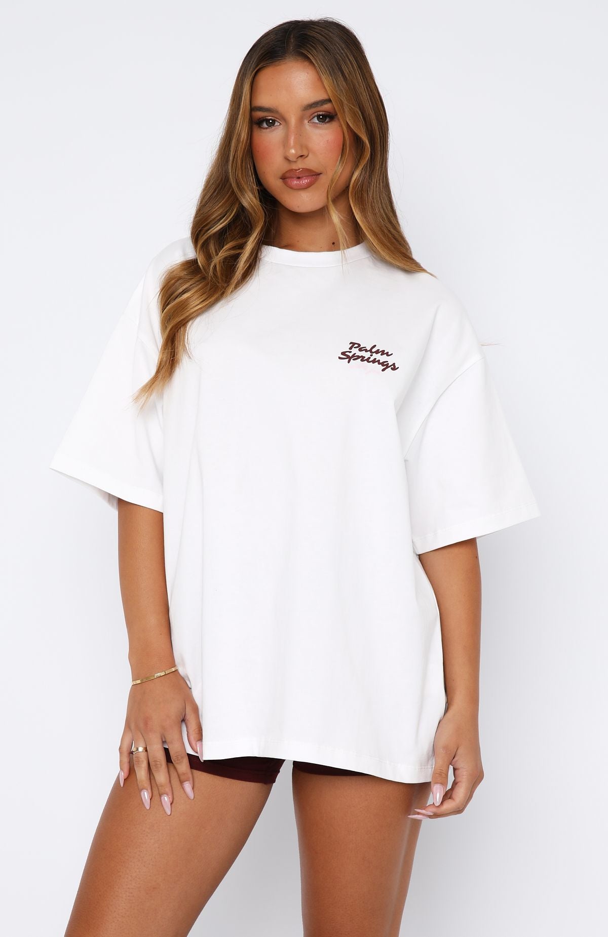 Palm Springs Edition Oversized Tee White