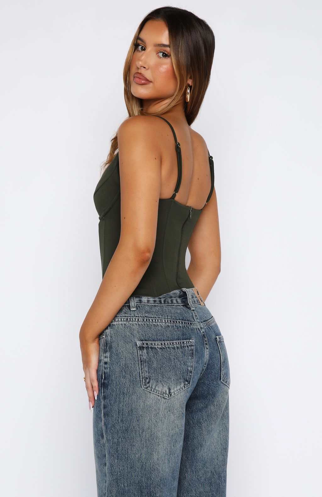 Honey Baby Bustier Khaki