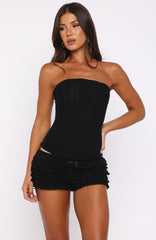 Tell Me A Secret Mini Shorts Black