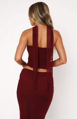 Lovers Lane Strapless Bustier Burgundy