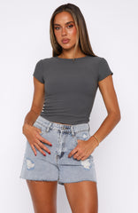 Vera Denim Shorts Light Blue