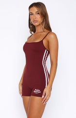 Palm Springs Edition Playsuit Burgundy