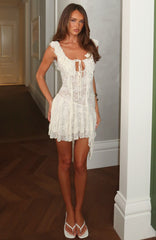 Always Us Lace Mini Dress Off White