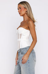 Call Me Your Baby Strapless Bustier White