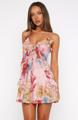 Can't Resist You Mini Dress Dusty Blush Floral
