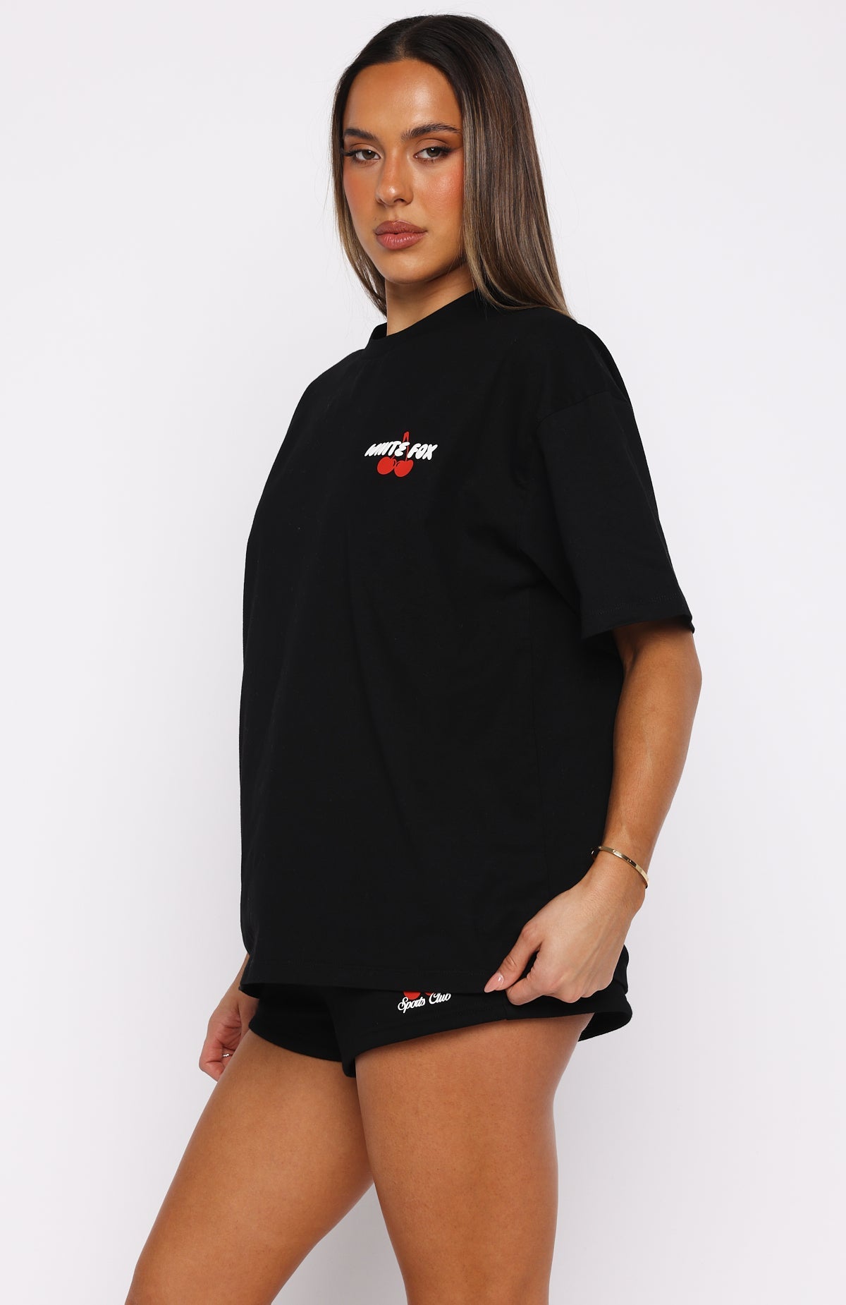 Club 14 Cassie Oversized Tee Black