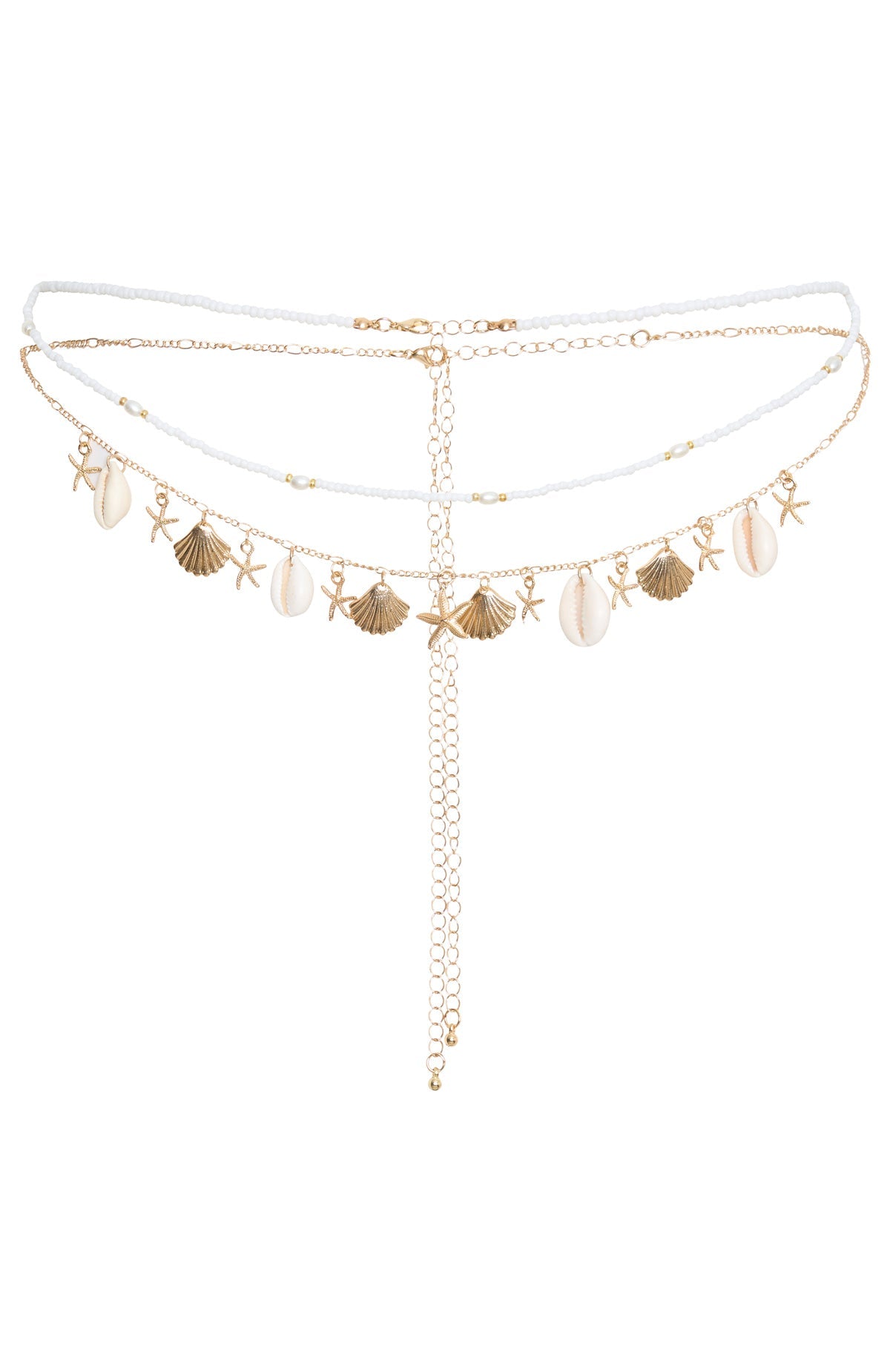 Cora Body Chain White/Gold