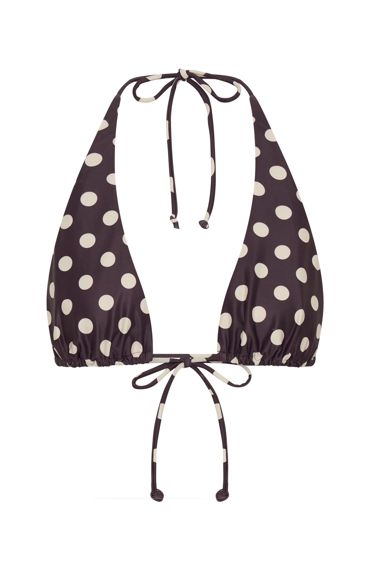 Danica Bikini Top Choc/Cream Polka Dot