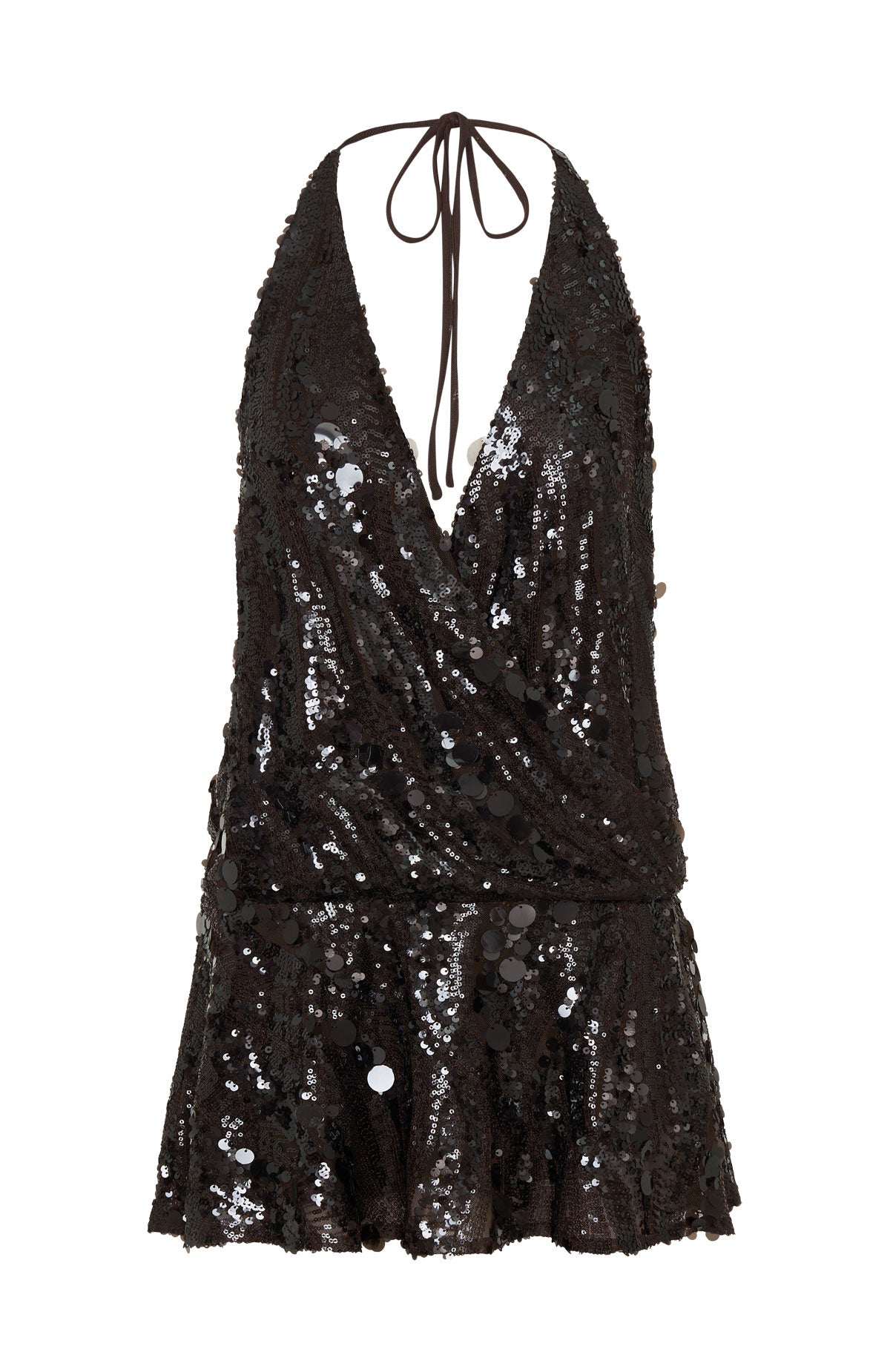 Divine Excess Sequin Mini Dress Chocolate