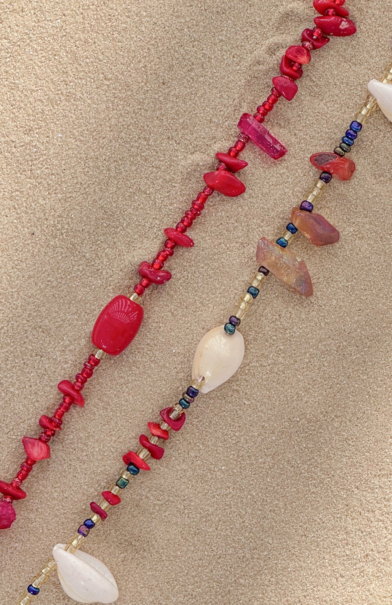 Hanalei Body Chain Red/Gold