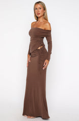 I'm Not Sorry Maxi Skirt Coffee