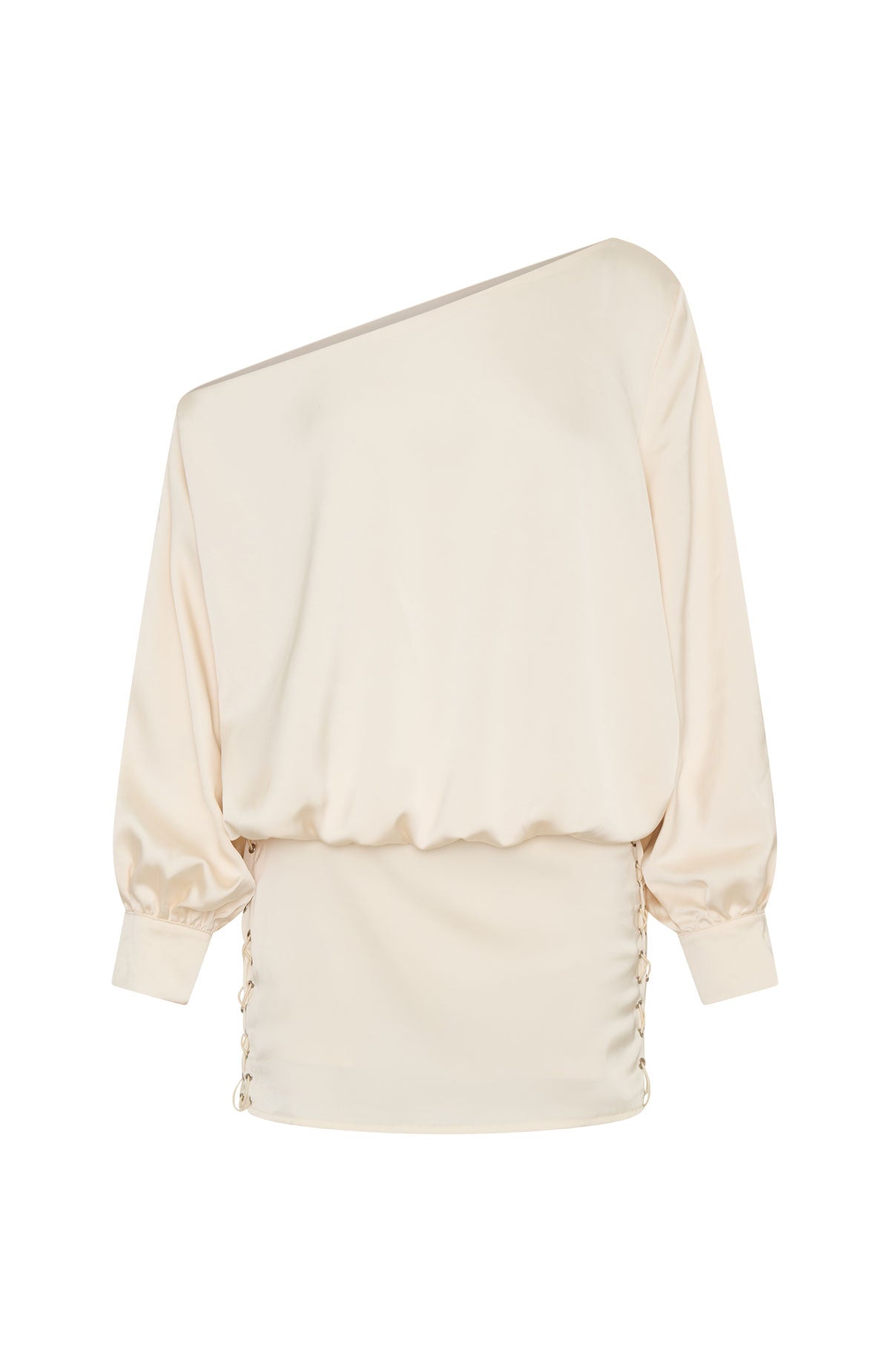 Love Letter Long Sleeve Mini Dress Off White