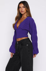 Love Shy Long Sleeve Top Violet
