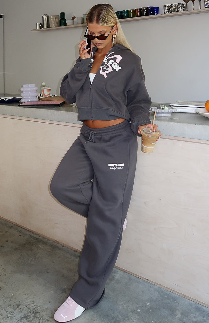 Lucky Thirteen Audrina Boxy Zip Front Hoodie Volcanic