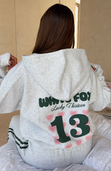 Lucky Thirteen Charise Zip Front Hoodie Grey Marle