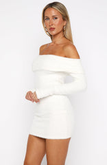 Moonlit Dreams Knit Mini Dress Snow