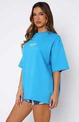 Sweet Lemonade Oversized Tee Blue