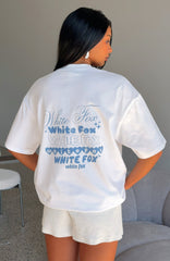 Pretty In Print Oversized Tee White