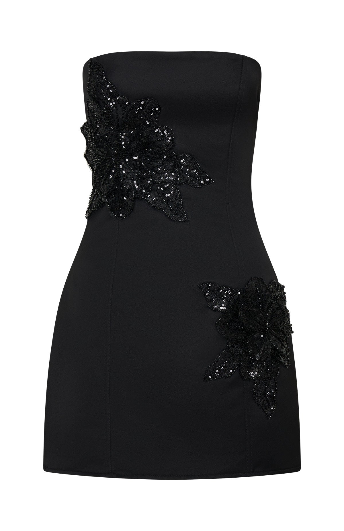 Rendezvous Strapless Mini Dress Black