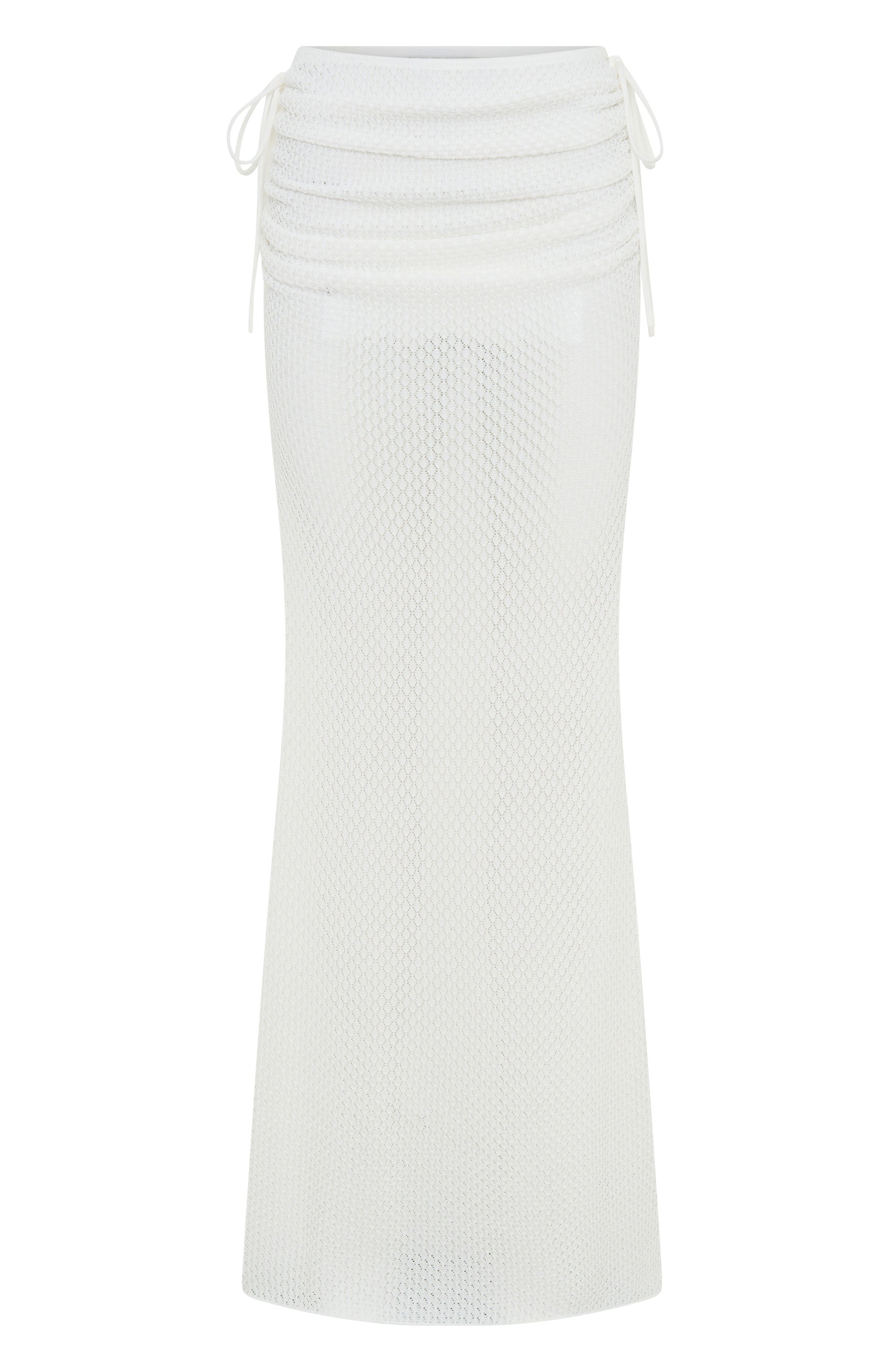 Stand And Stare Knit Maxi Skirt White