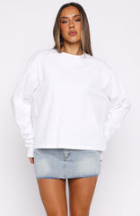 Staying Ahead Long Sleeve Tee White
