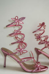 Shai Diamante Wrap Heels Pink