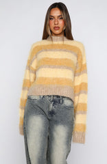 Soft Embrace Knit Sweater Honeycomb Stripe